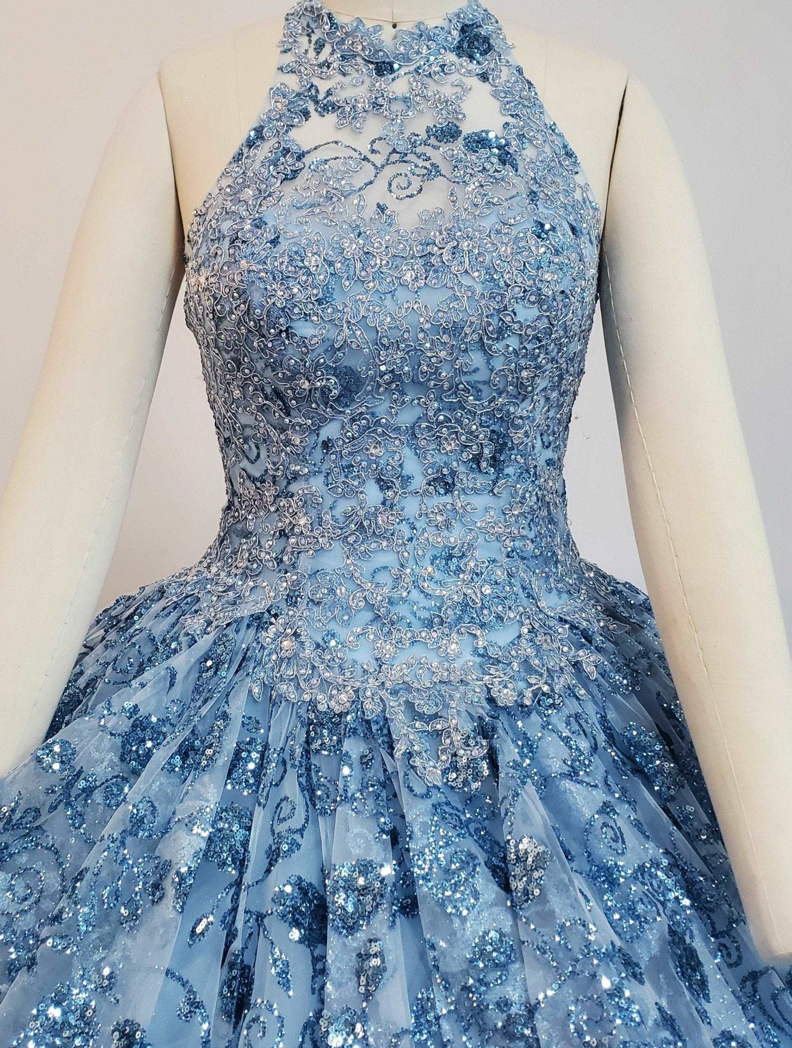 Sequined Mermaid Quinceañera Gown - Luzilly Bridal & Apparel