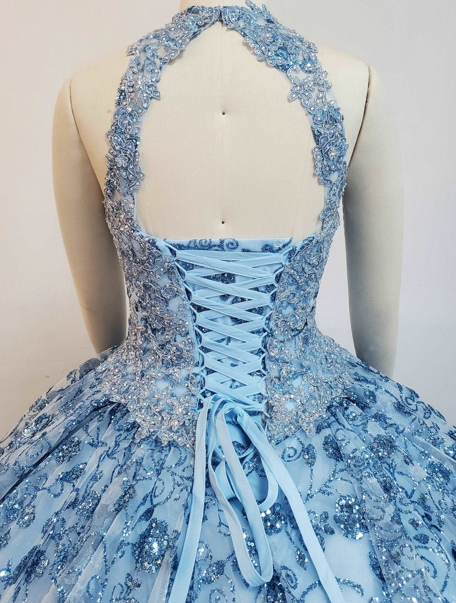 Sequined Mermaid Quinceañera Gown - Luzilly Bridal & Apparel