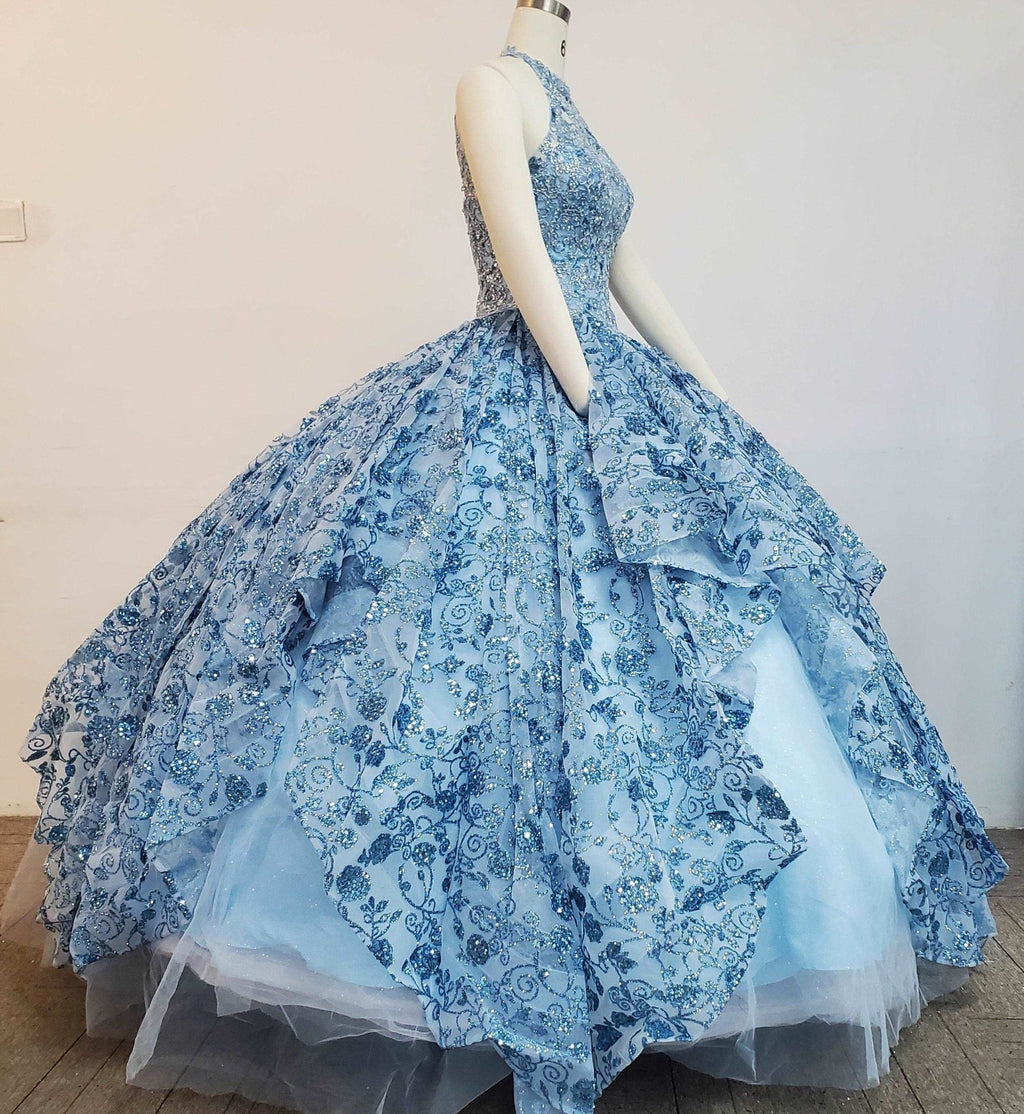 Sequined Mermaid Quinceañera Gown - Luzilly Bridal & Apparel