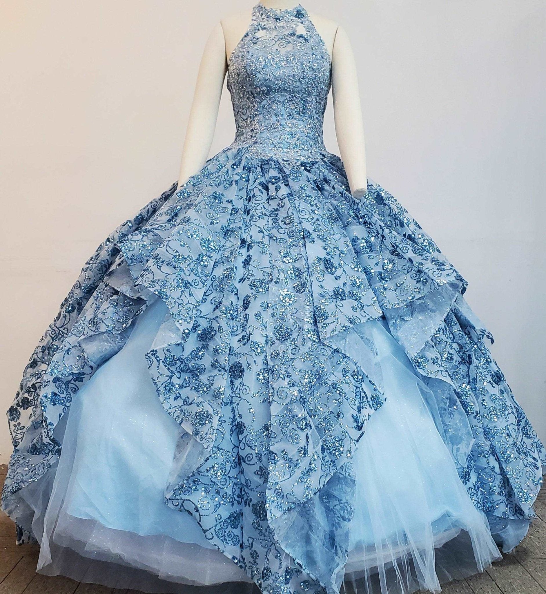 Sequined Mermaid Quinceañera Gown - Luzilly Bridal & Apparel