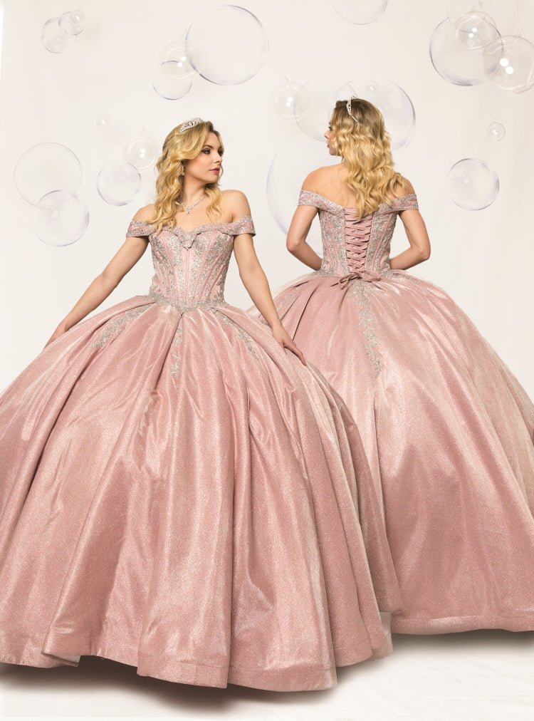 Sequined Slim-Waist Quinceañera Gown - Luzilly Bridal & Apparel