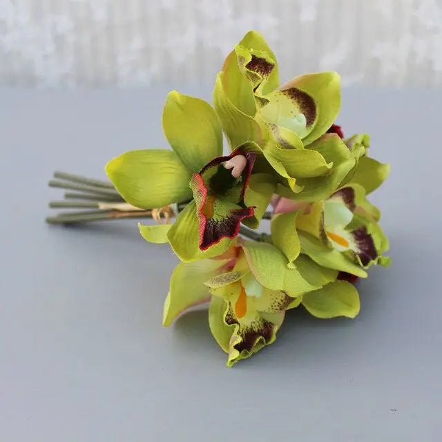 Seven-Head Silk Orchid Bridal Bouquet - Luzilly Bridal & Apparel