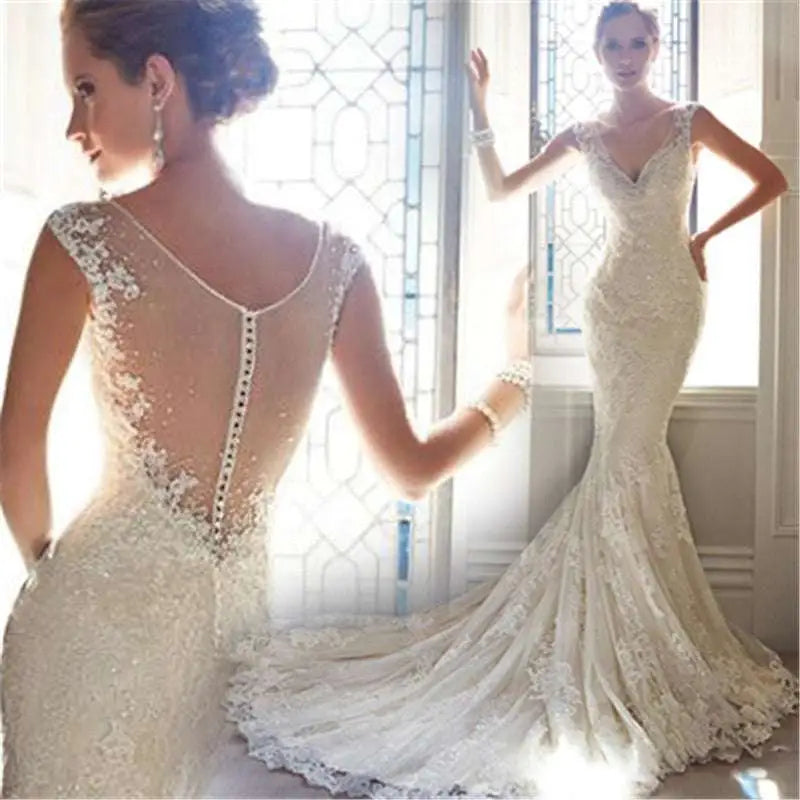 Halter Shimmering Mermaid Wedding Dress