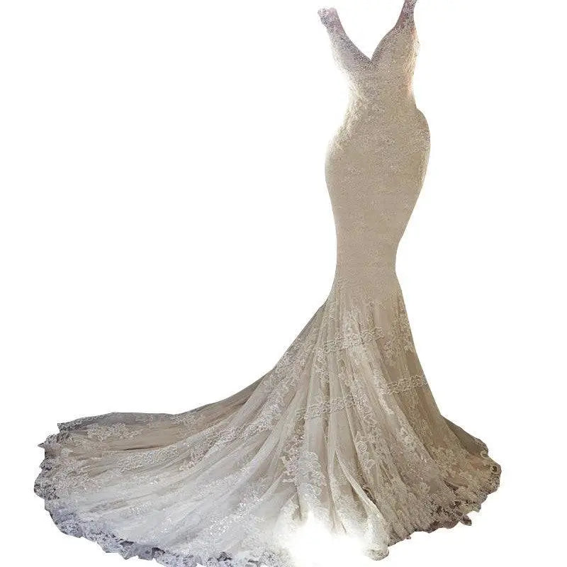 Halter Shimmering Mermaid Wedding Dress
