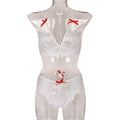Sexy Two Piece Set Autumn Lace Splicing Tape Bow Sexy Lingerie Set - Luzilly Bridal & Apparel