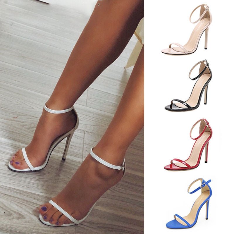 Sexy Women Red Wedding Shoes Peep Toe Stiletto High Heels Shoes - Luzilly Bridal & Apparel