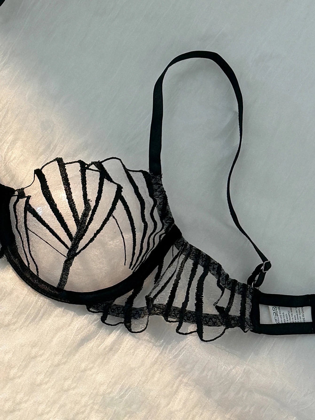 Sheer Lace Mesh Bra & Panty Set - Luzilly Bridal & Apparel