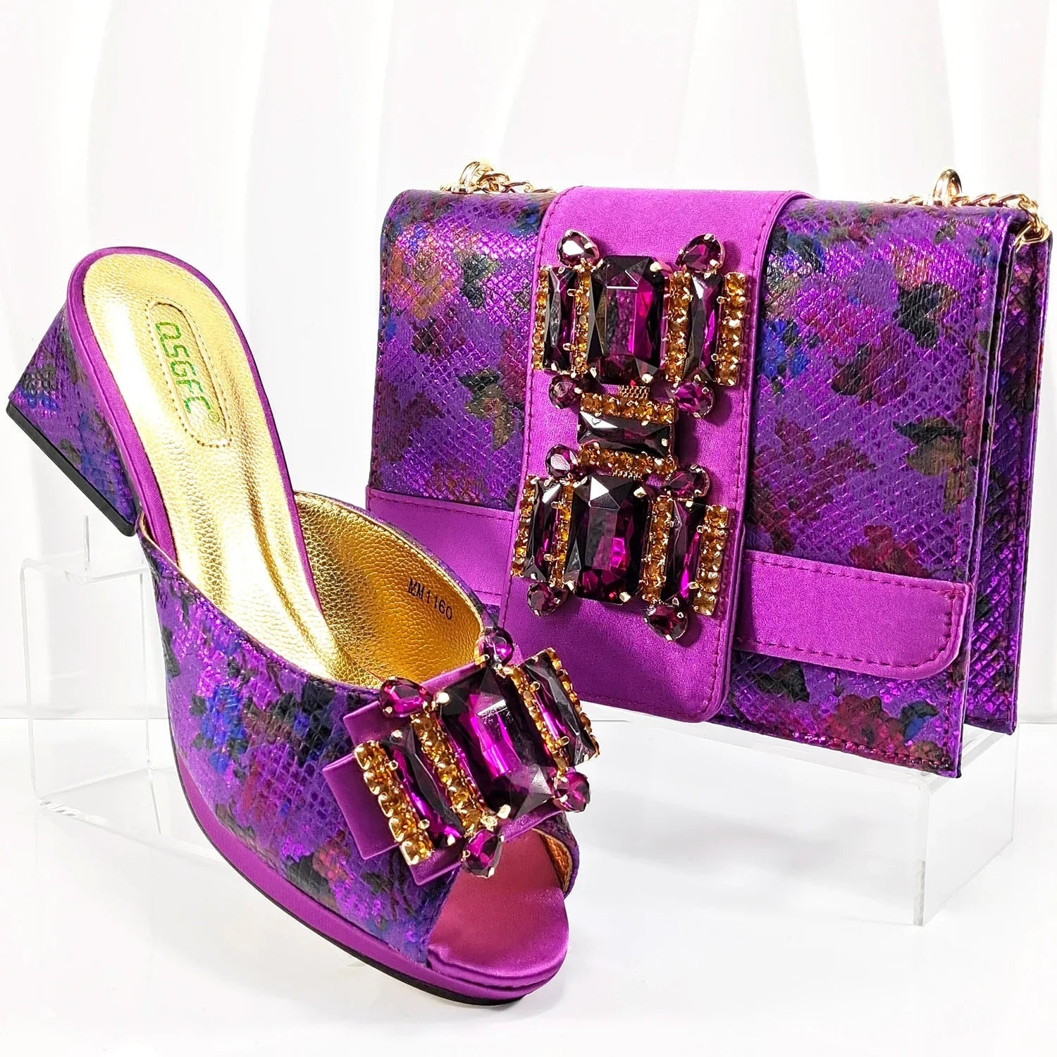 Shoes And Bag Matching Set For Party HAA1-9 - Luzilly Bridal & Apparel