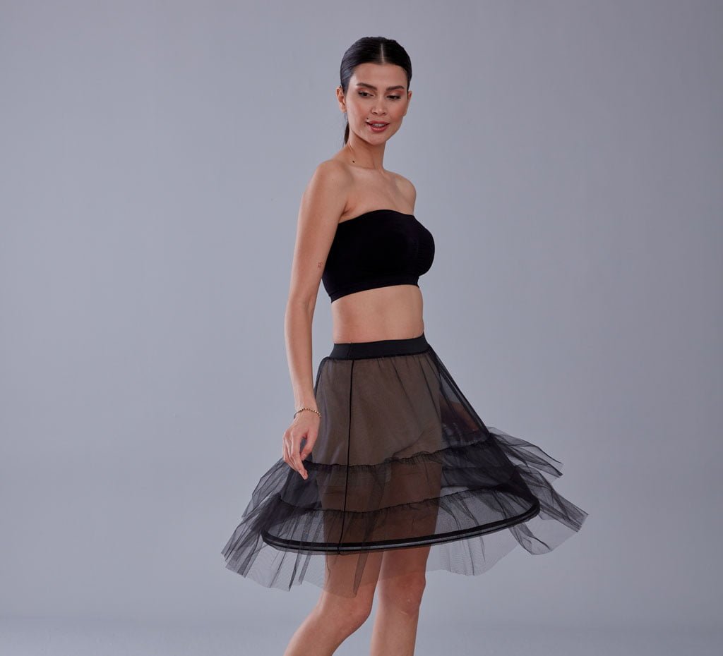 Short Hoop Skirt Underskirt (Petticoat) - Luzilly Bridal & Apparel