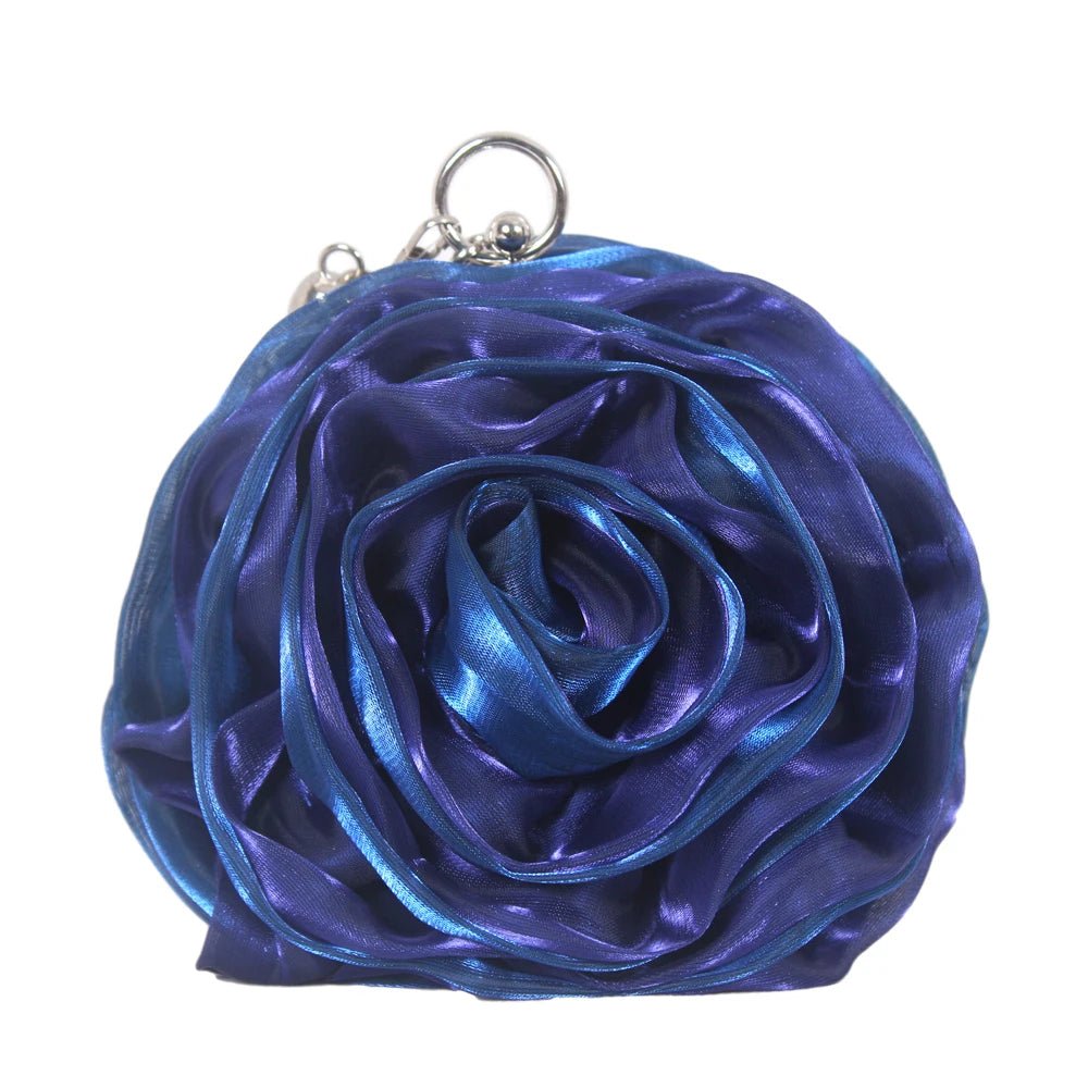 Silk Camellia Flower Bridal Clutch - Luzilly Bridal & Apparel