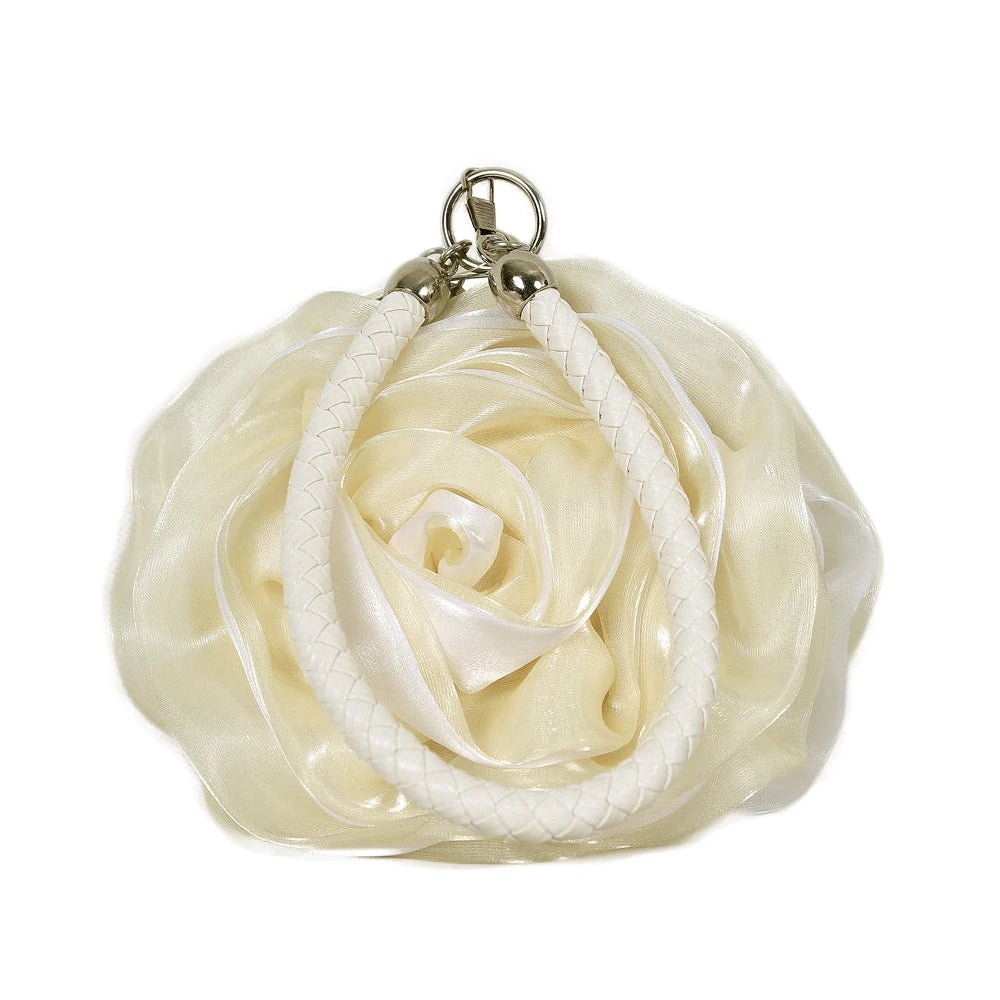 Silk Camellia Flower Bridal Clutch - Luzilly Bridal & Apparel