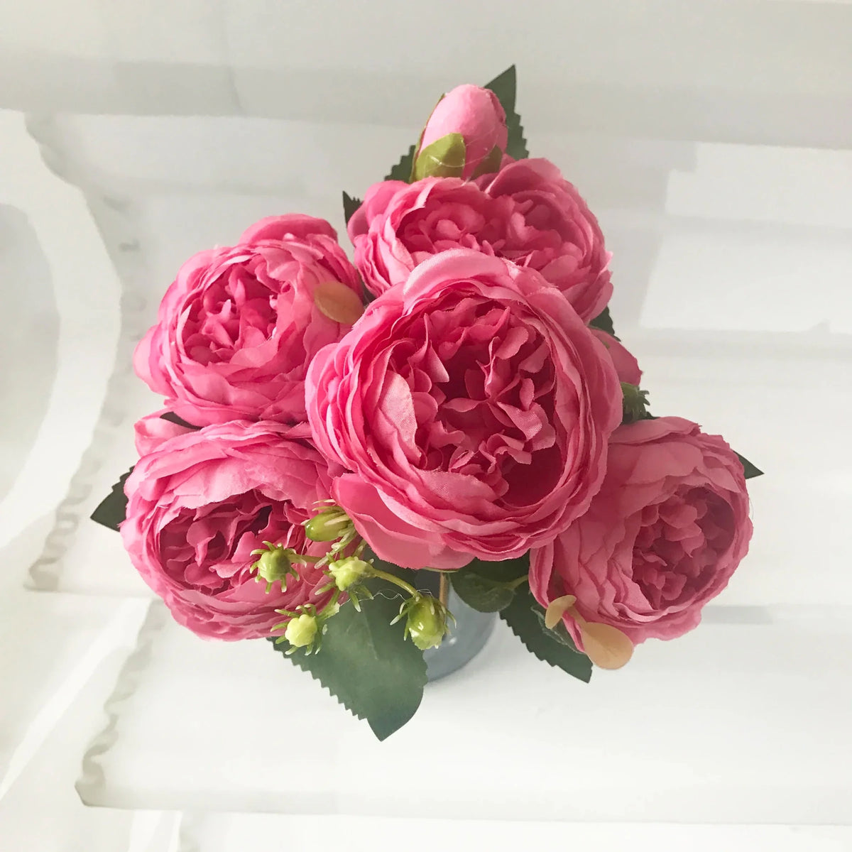 Silk Peony and Gypsophila Bouquet - Luzilly Bridal & Apparel