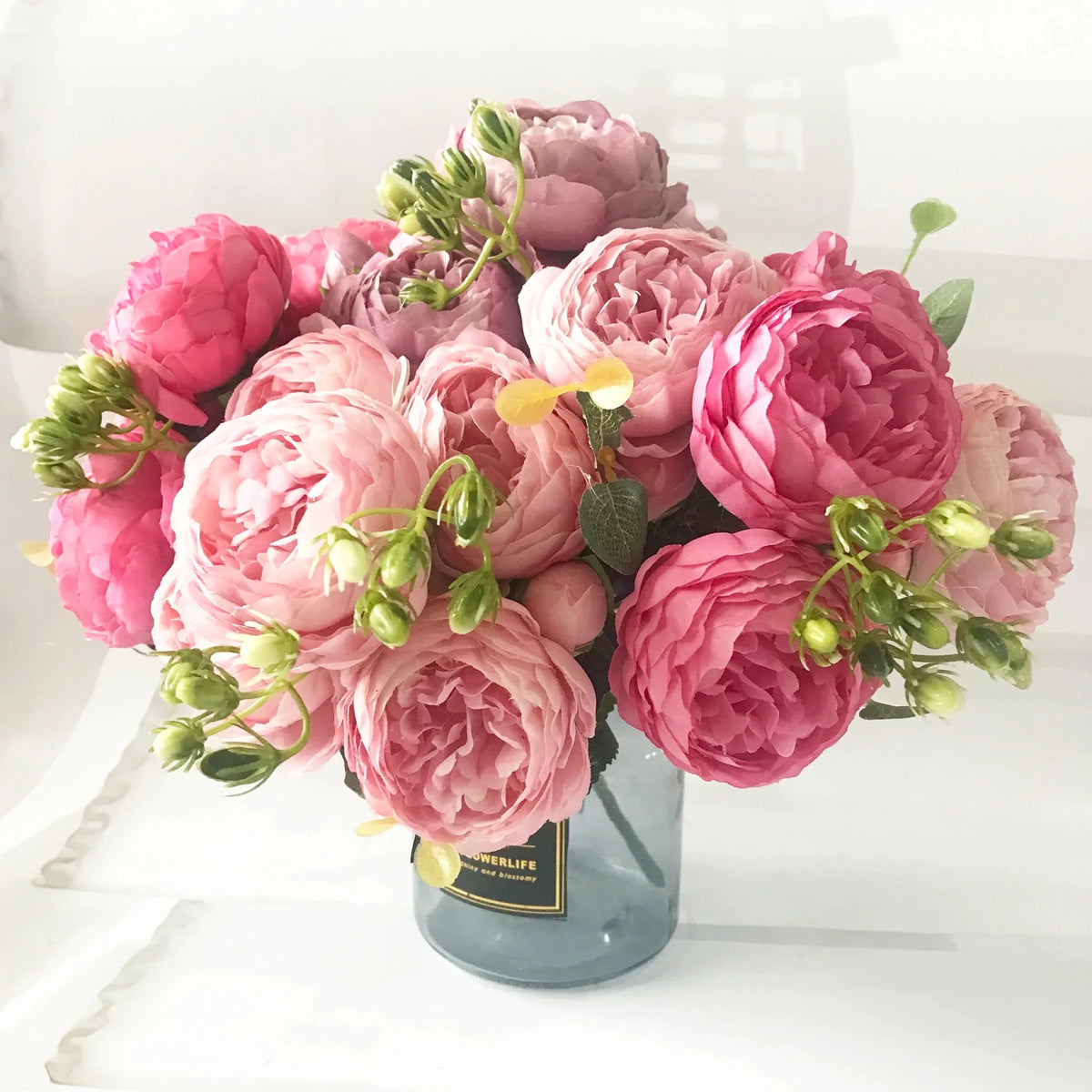 Silk Peony and Gypsophila Bouquet - Luzilly Bridal & Apparel
