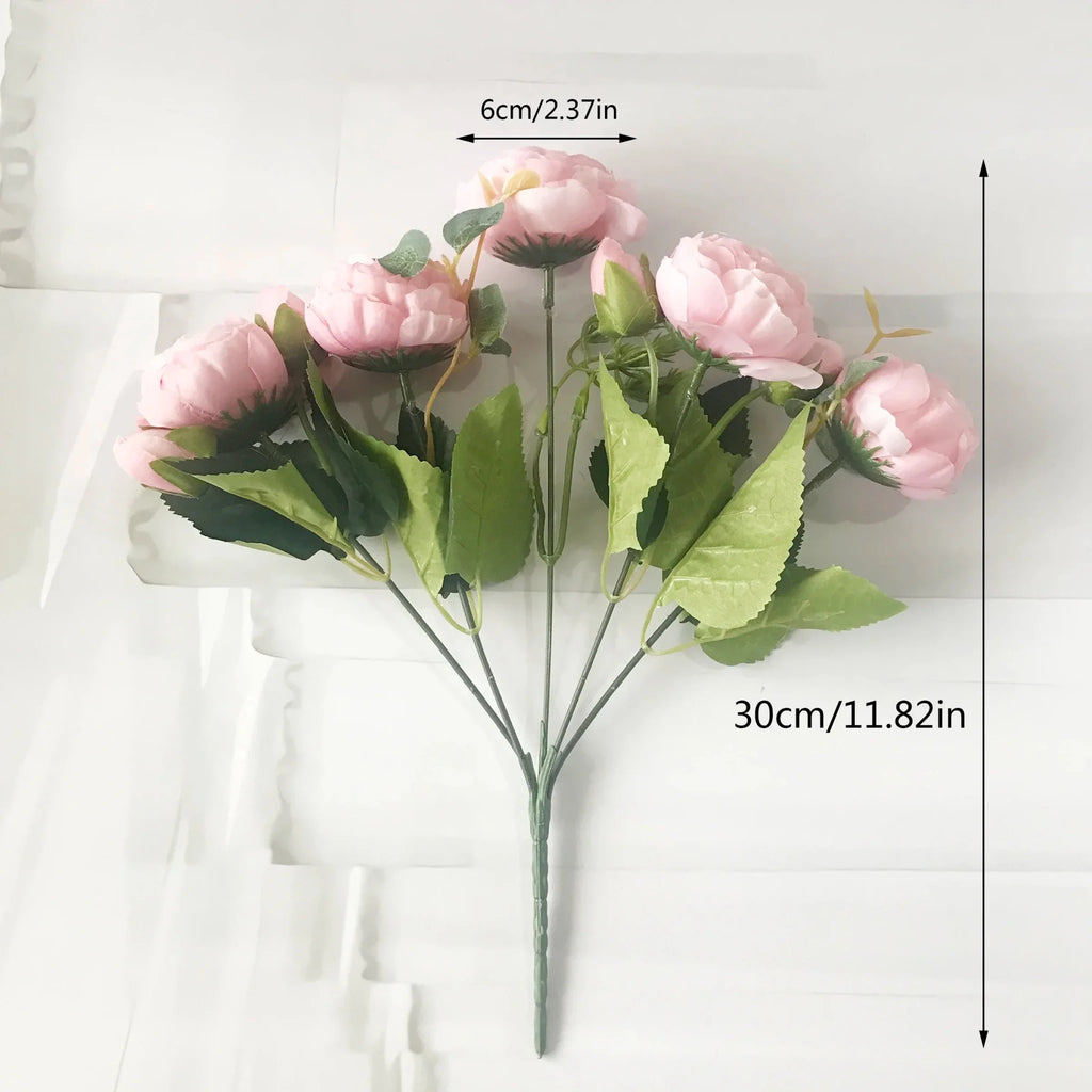 Silk Peony and Gypsophila Bouquet - Luzilly Bridal & Apparel