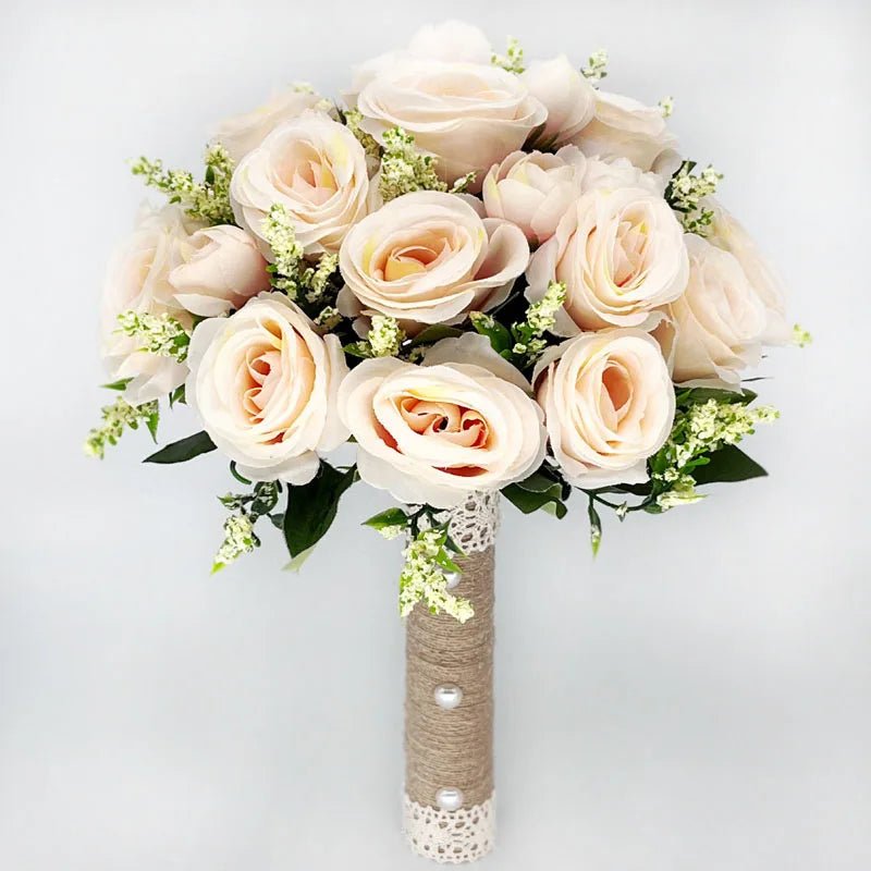 Silk Ribbon Rose Bridal Bouquet - Luzilly Bridal & Apparel