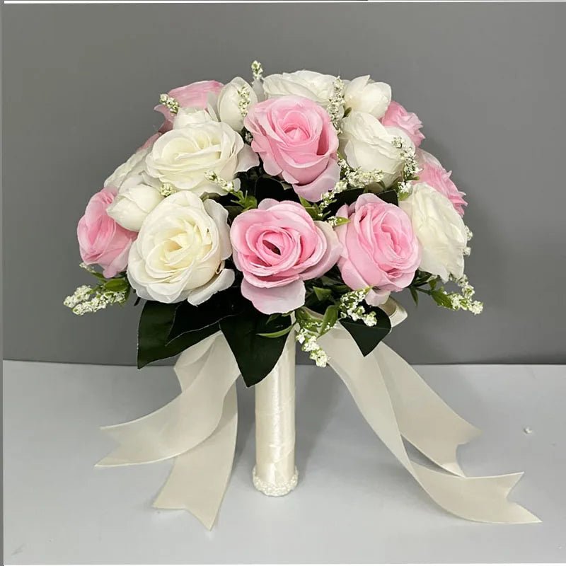 Silk Ribbon Rose Bridal Bouquet - Luzilly Bridal & Apparel