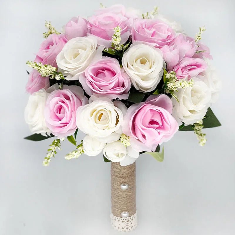 Silk Ribbon Rose Bridal Bouquet - Luzilly Bridal & Apparel