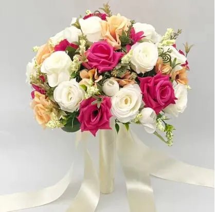 Silk Ribbon Rose Bridal Bouquet - Luzilly Bridal & Apparel