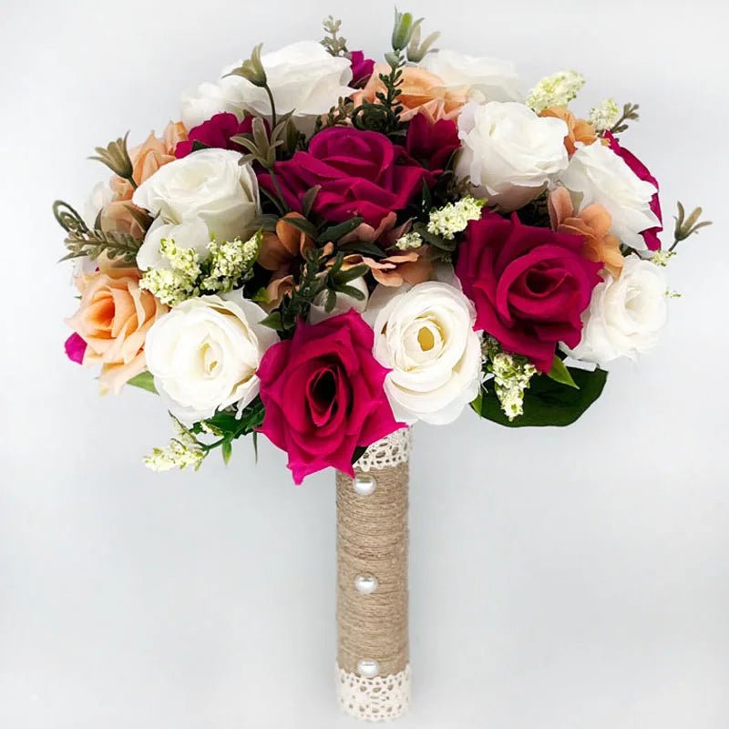 Silk Ribbon Rose Bridal Bouquet - Luzilly Bridal & Apparel