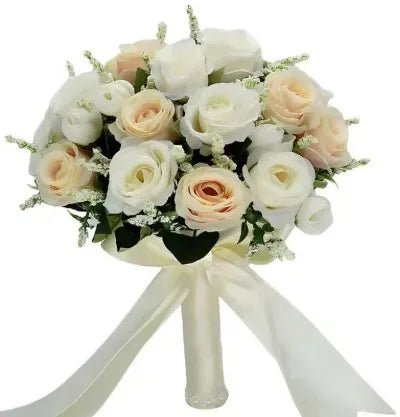 Silk Ribbon Rose Bridal Bouquet - Luzilly Bridal & Apparel