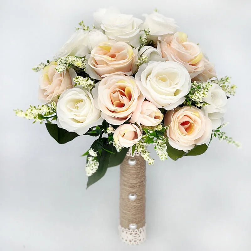 Silk Ribbon Rose Bridal Bouquet - Luzilly Bridal & Apparel