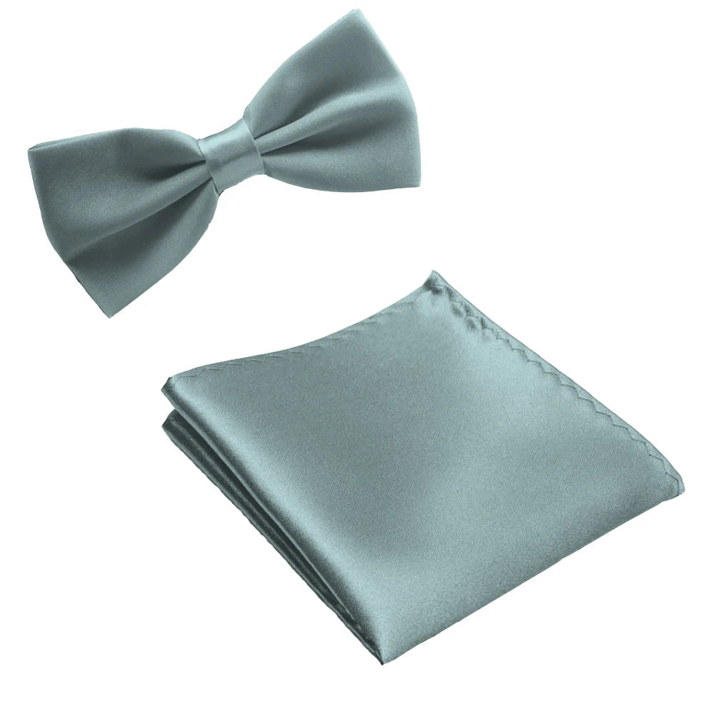 silk Solid Business bowtie men vintage purple carved Fashion Novelty ties black wedding bow tie pocket square handkerchief set - Luzilly Bridal & Apparel