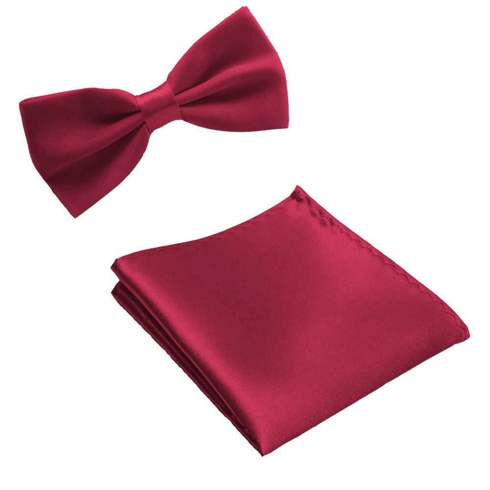 silk Solid Business bowtie men vintage purple carved Fashion Novelty ties black wedding bow tie pocket square handkerchief set - Luzilly Bridal & Apparel