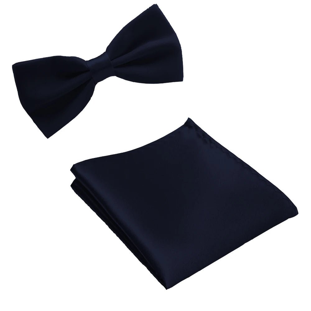 silk Solid Business bowtie men vintage purple carved Fashion Novelty ties black wedding bow tie pocket square handkerchief set - Luzilly Bridal & Apparel