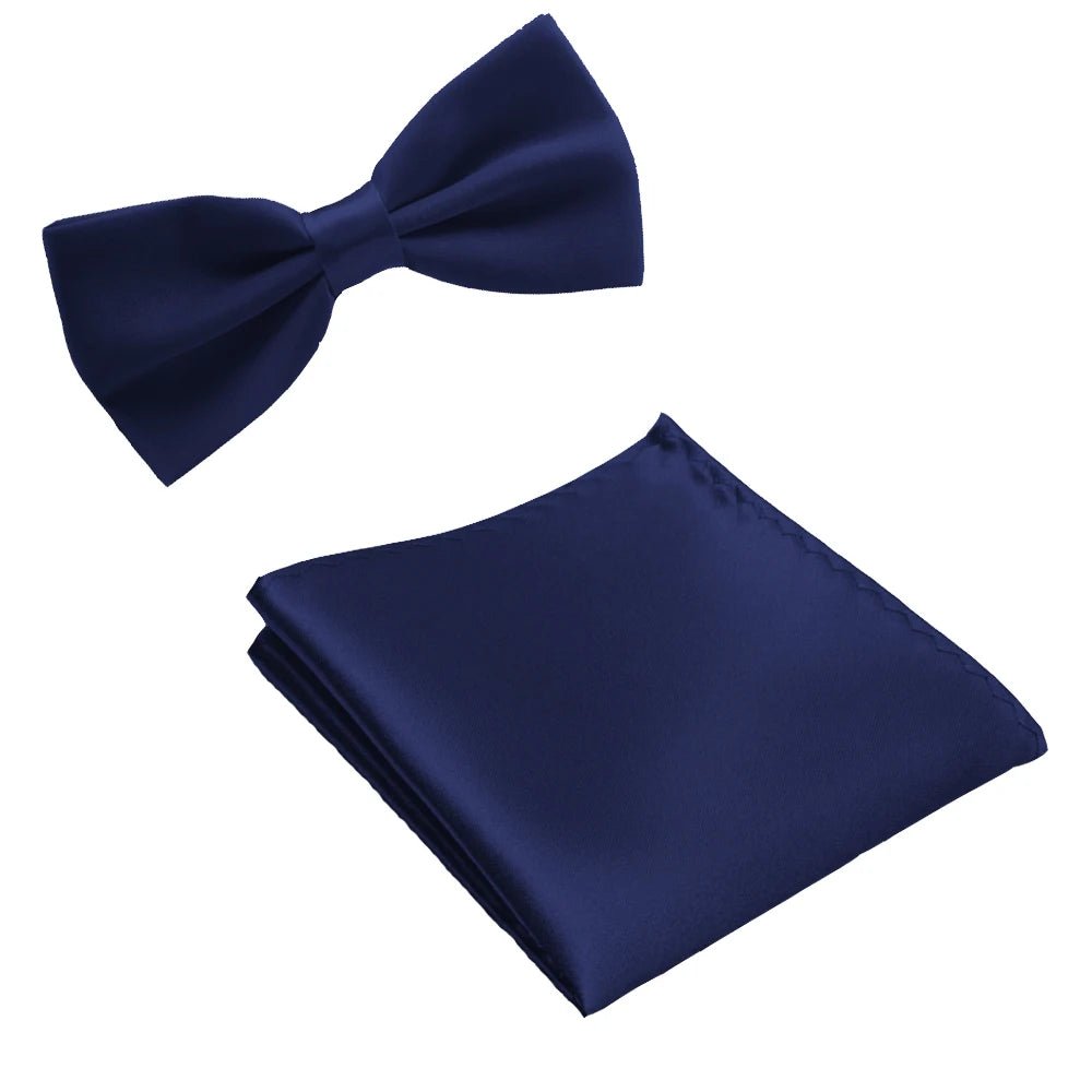silk Solid Business bowtie men vintage purple carved Fashion Novelty ties black wedding bow tie pocket square handkerchief set - Luzilly Bridal & Apparel