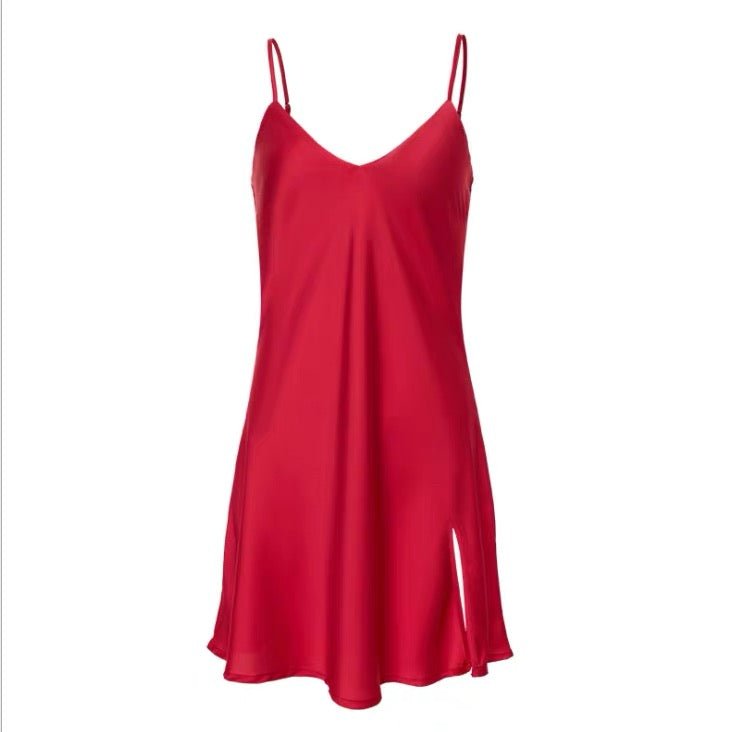 Silky Elegant Night Dress Slips Multicolors - Short - Luzilly Bridal & Apparel