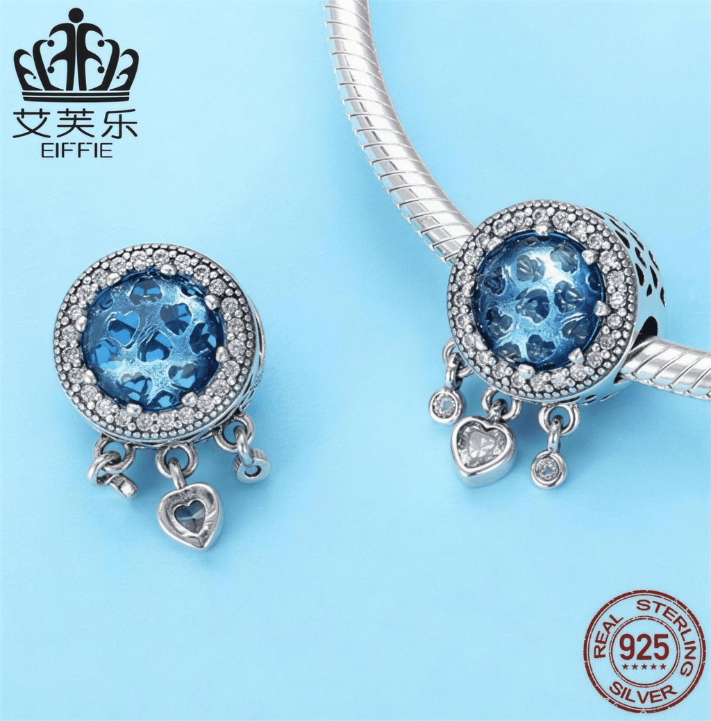 Silver Blue Beaded Bracelet - Luzilly Bridal & Apparel