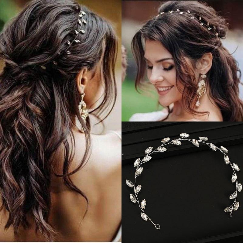 Silver Color Bridal Tiaras Headbands For Wedding Handmade Cheaper Crystal Women Hair Jewelry Girls Headpiece Gorgeous Hair Accessories For Women - Luzilly Bridal & Apparel