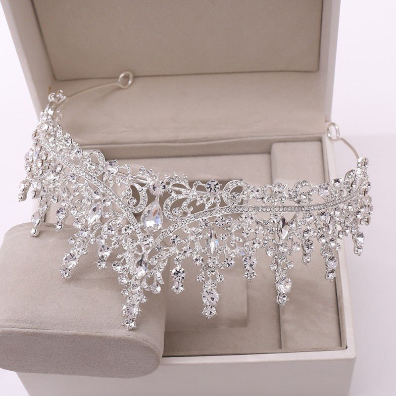 Silver Crystal Drop Bridal Jewelry Set - Luzilly Bridal & Apparel