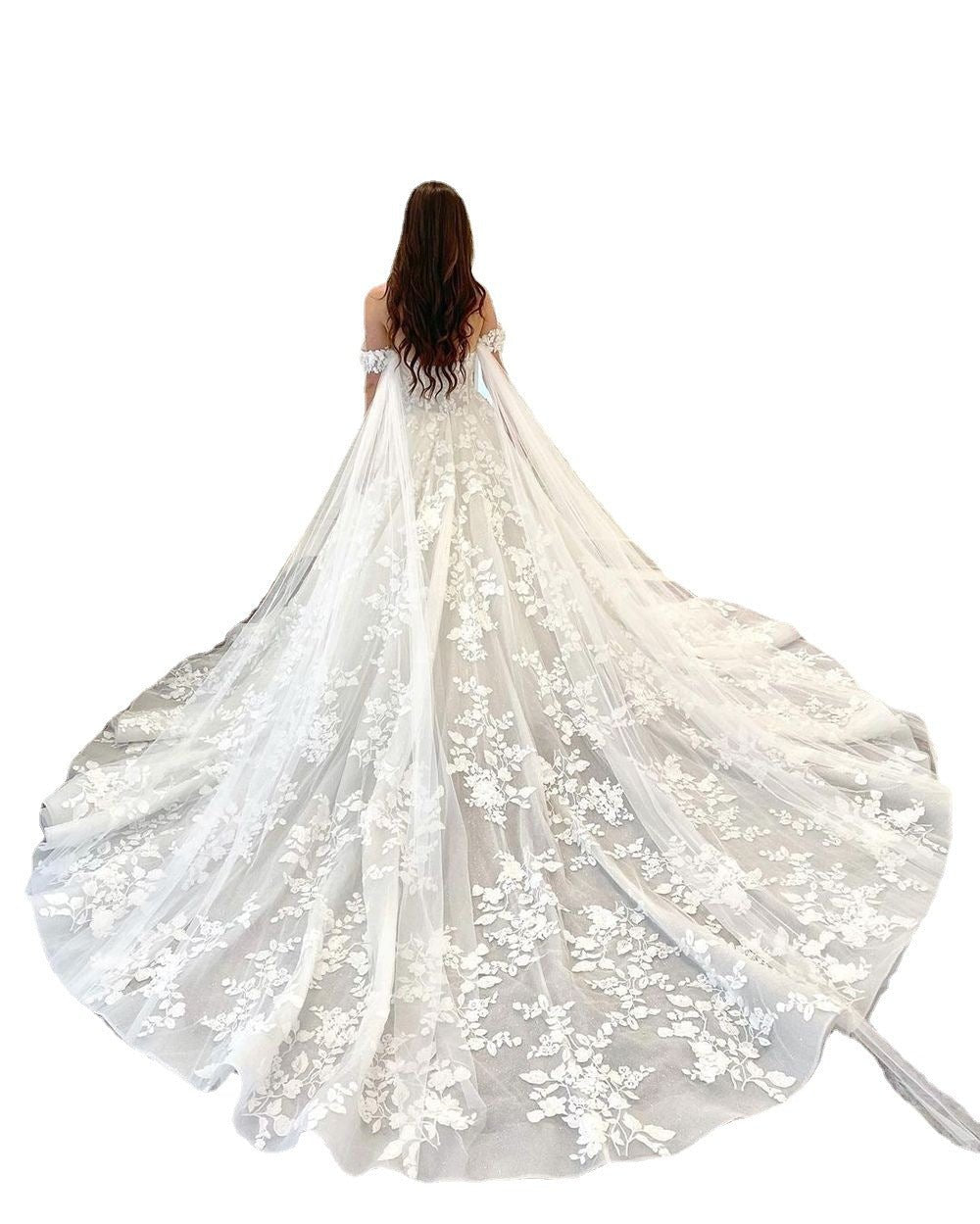 Simple Sleeveless Wedding Dress with Train - Luzilly Bridal & Apparel