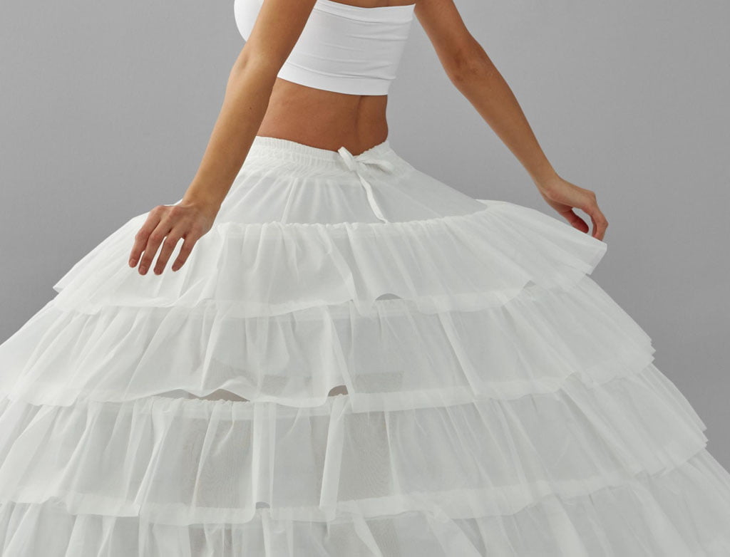 Simple Wedding Dresses Ball Gown Crinoline Skirt -Quinceanera Petticoat Skirt - Luzilly Bridal & Apparel