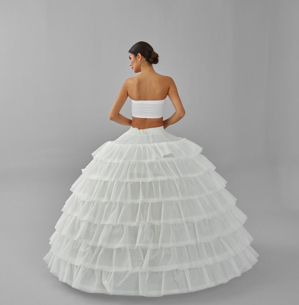 Simple Wedding Dresses Ball Gown Crinoline Skirt -Quinceanera Petticoat Skirt - Luzilly Bridal & Apparel