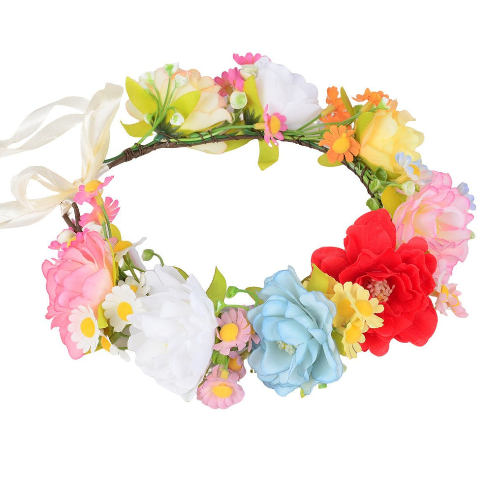 Simulated Chrysanthemum Flower Wreath, Starry Sky, Hibiscus Flower Wreath, Bridal Wedding Photography - Luzilly Bridal & Apparel