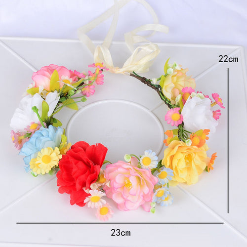 Simulated Chrysanthemum Flower Wreath, Starry Sky, Hibiscus Flower Wreath, Bridal Wedding Photography - Luzilly Bridal & Apparel