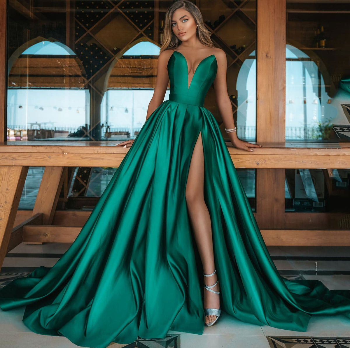 Sleeveless Formal Gown in Five Colours - Luzilly Bridal & Apparel