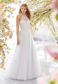 Sleeveless Halter Wedding Dress Slim Long Skirt - Luzilly Bridal & Apparel