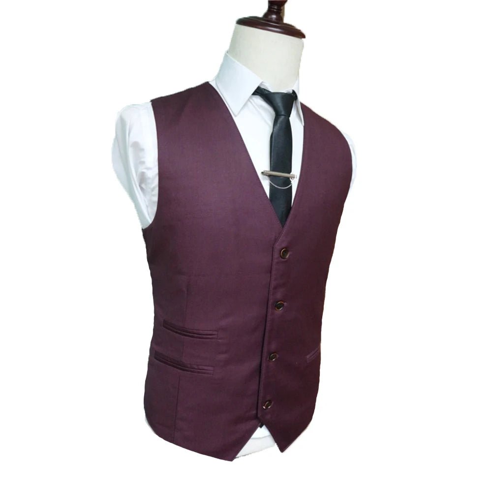 Slim-Fit 3-Piece Groom Tuxedo — Wedding Suit - Luzilly Bridal & Apparel