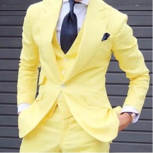 Slim-Fit 3-Piece Groom Tuxedo — Wedding Suit - Luzilly Bridal & Apparel