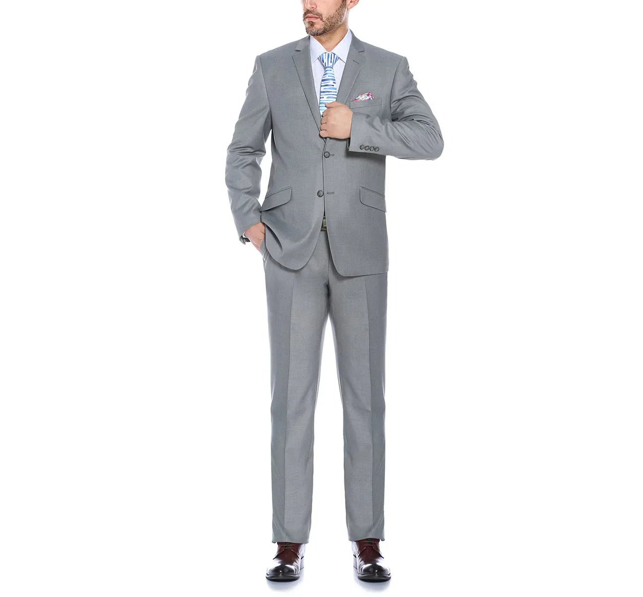 Slim-Fit Notch Lapel Two-Piece Suit - Luzilly Bridal & Apparel