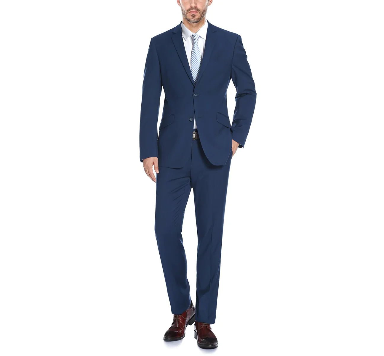 Slim-Fit Notch Lapel Two-Piece Suit - Luzilly Bridal & Apparel