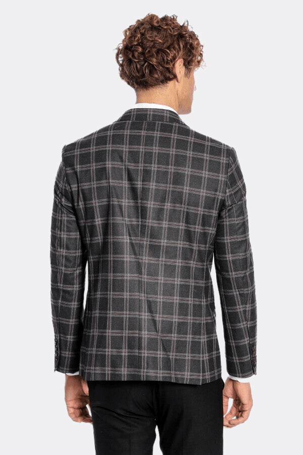 Slim Fit Peak Lapel Black Men Blazer - Wessi - Luzilly Bridal & Apparel