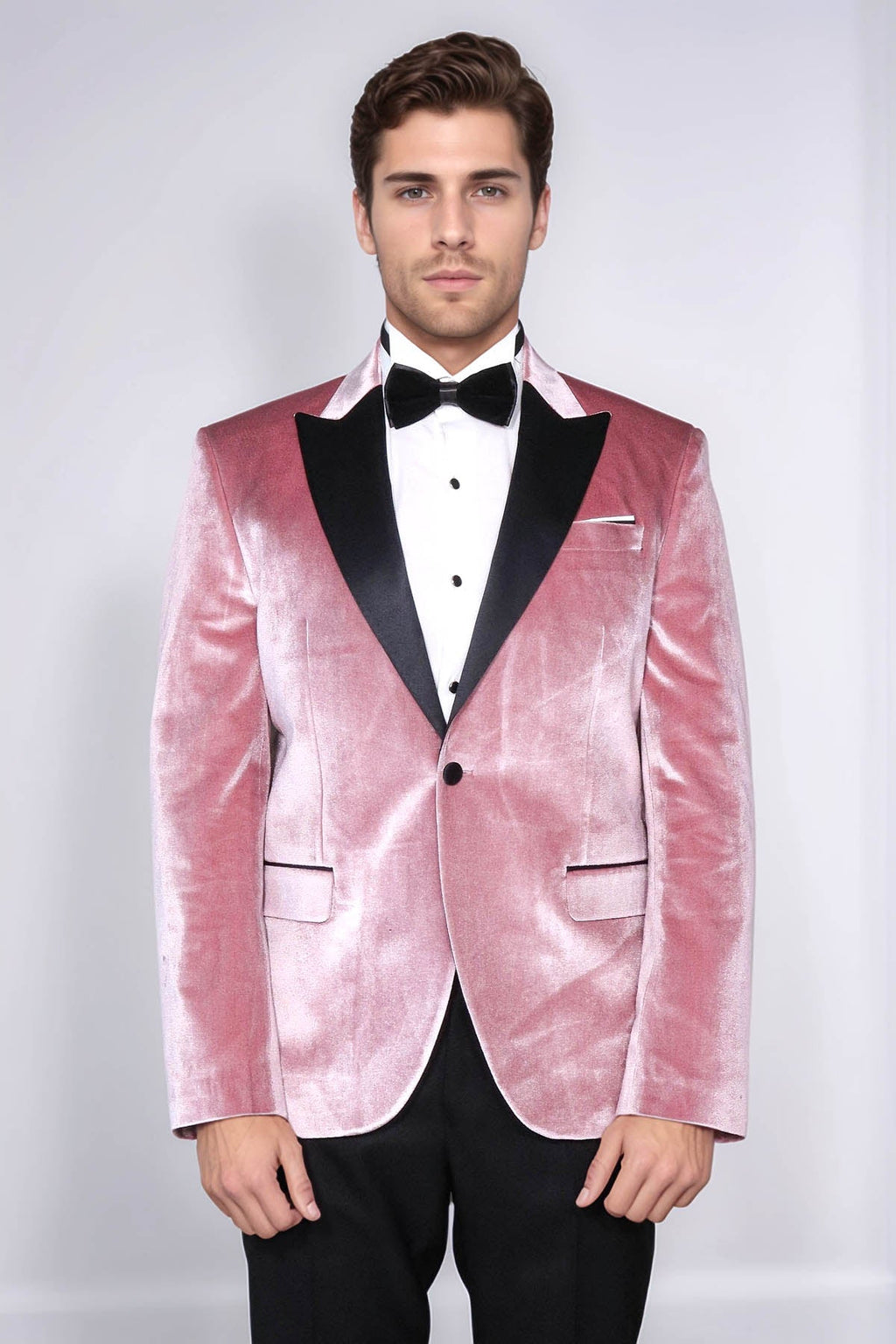Slim Fit Peak Lapel Velvet Pink Men Tuxedo Jacket - Wessi - Luzilly Bridal & Apparel