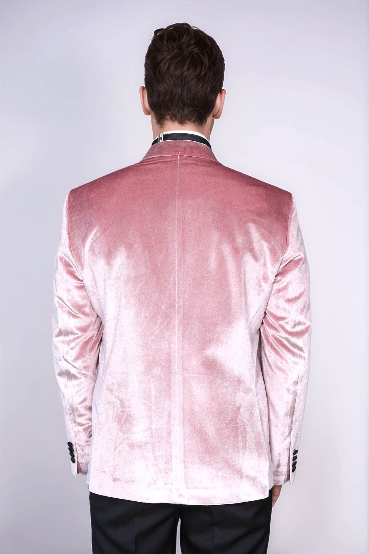 Slim Fit Peak Lapel Velvet Pink Men Tuxedo Jacket - Wessi - Luzilly Bridal & Apparel
