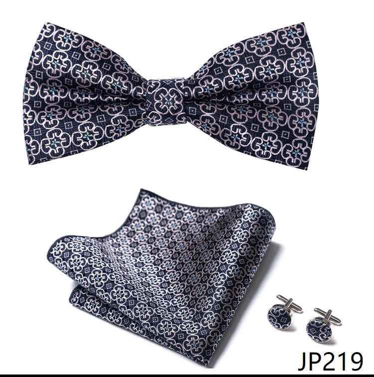Slim Tie Set Men Bow Tie And Pocket Square Bowtie Necktie Cravate Handkerchief Man Corbatas Hombre Pajarita Fit Wedding - Luzilly Bridal & Apparel