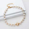 Small Design LuxuryaAnd Premium 14K Gold Wrapped Pearl Bracelet Womens Natural Freshwater Pearl Jewelry - Luzilly Bridal & Apparel