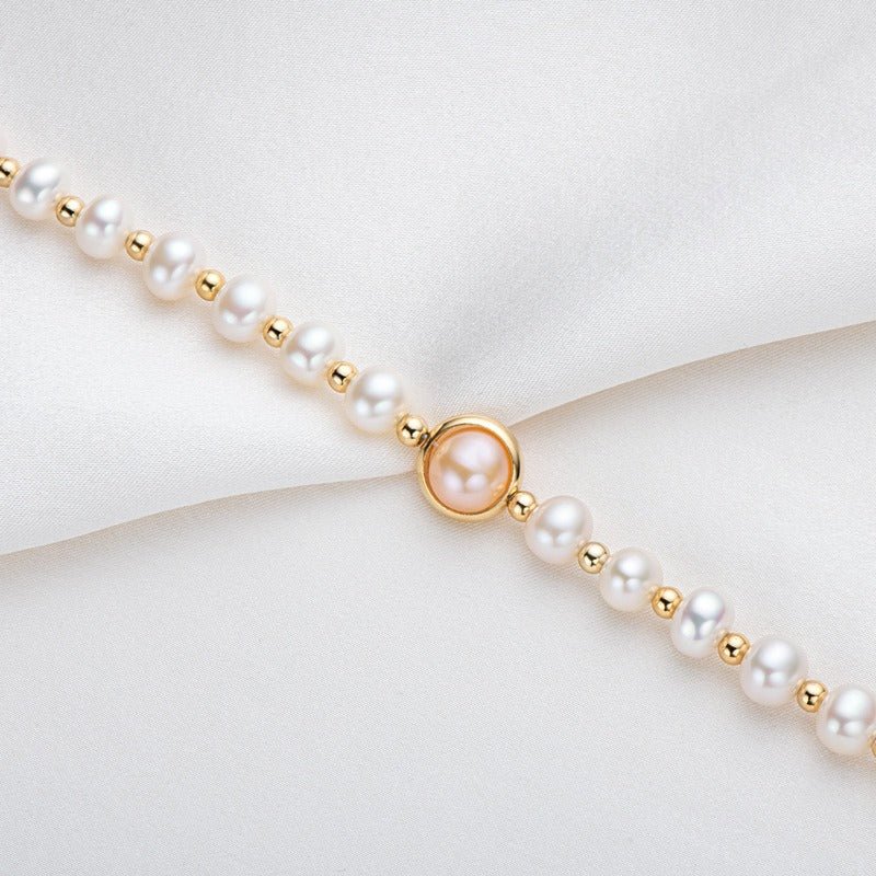 Small Design LuxuryaAnd Premium 14K Gold Wrapped Pearl Bracelet Womens Natural Freshwater Pearl Jewelry - Luzilly Bridal & Apparel